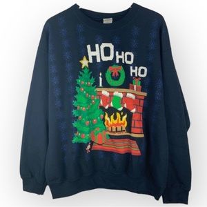 GILDAN Ugly Christmas Sweater Large Ho Ho Ho Large